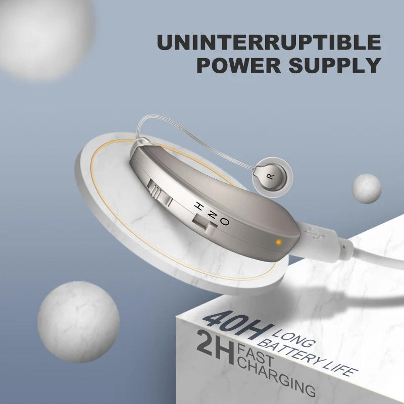 Description Picture 6 of itemRechargeable Digital Hearing Aid BTE Severe Loss Sound Amplifier For Elderly Deafness Wireless Invisible Ear Care Aids audifonos