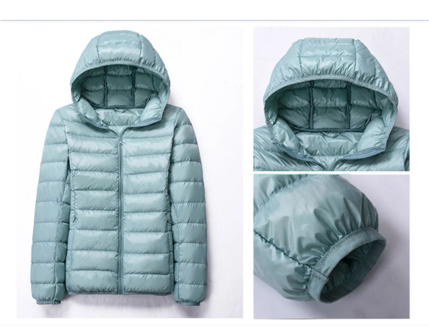 Description Picture 4 of itemUltra Light Duck Down Women Lightweight Coat Warm Female Windbreaker Parka Women's Down Jackets Coats Female Hooded Parka