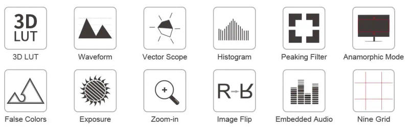 Description Picture 3 of itemFEELWORLD FW568 V2 5.5 Inch 3D LUT DSLR Camera Field Monitor IPS Full HD1920x1152 Support HDMI Output With Tilt Arm for Gimbal