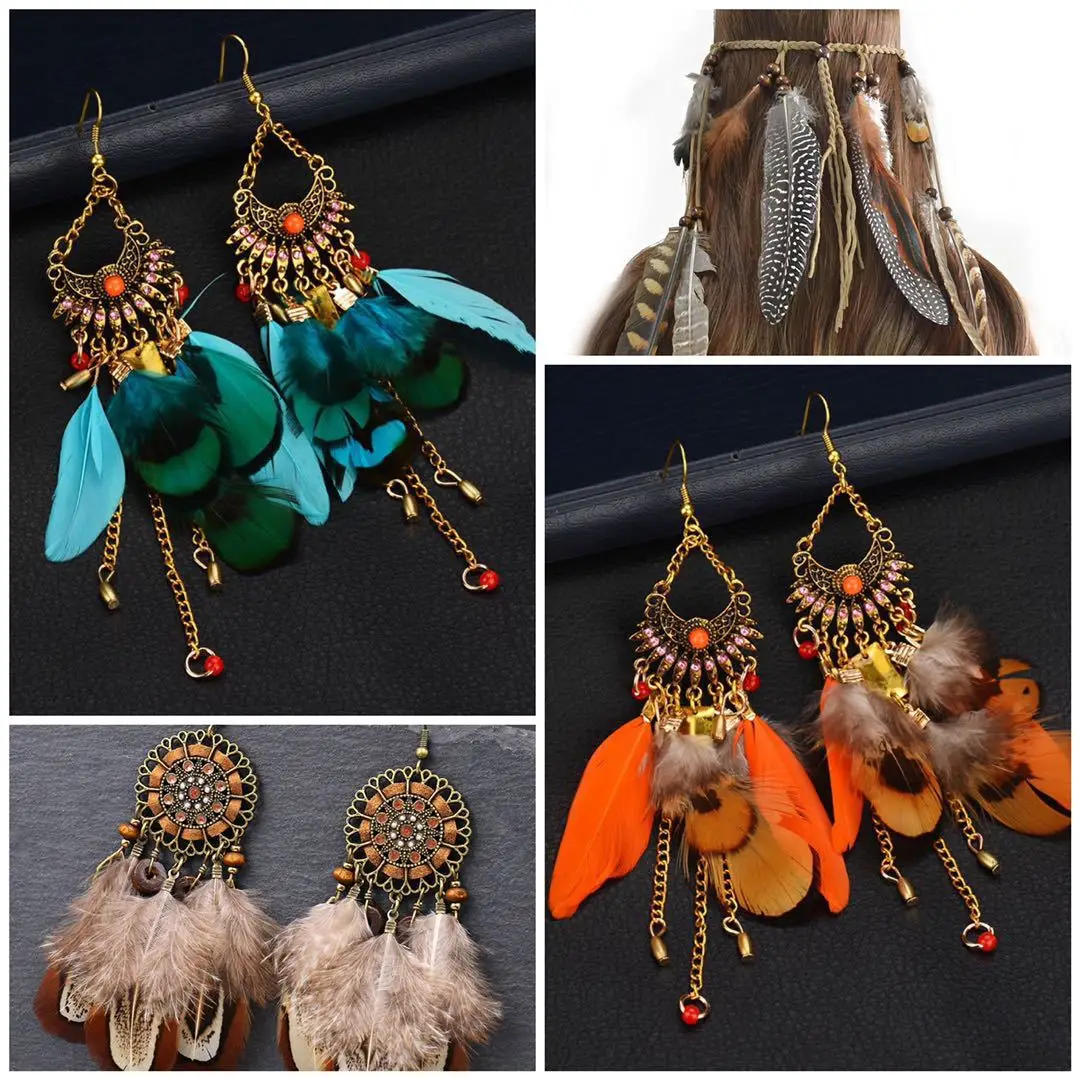 Description Picture 6 of item24/50 Pieces 5-15CM Multi-Style Natural Peacock Pheasant Feather Crafts Jewelry Making Accessories Decorative Feather Wholesale