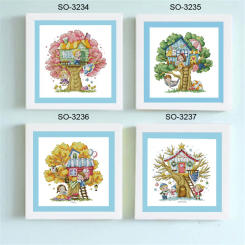 SO3234 Korean Love Mini Cartoon Package Craft Stich Cross Stitch Needlework Embroidery Crafts Counted Cross-Stitching Kits Gift