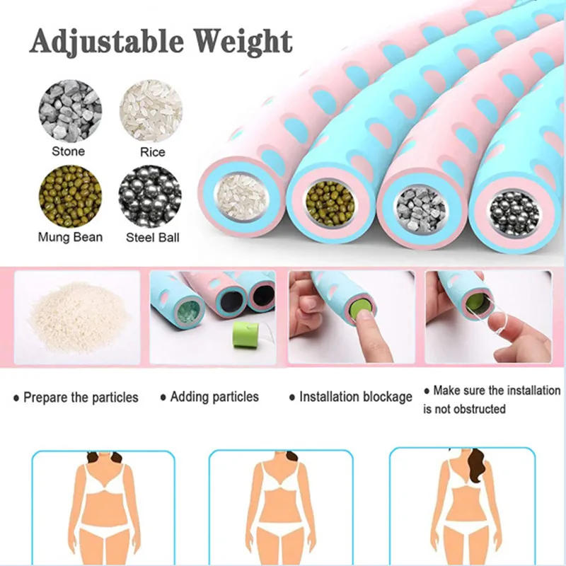Description Picture 4 of itemFitness Yoga Loop Weight Loss Circle Weighted Hoop Waist Exercise Slimming Sport Hoop Massage Bodybuilding Gym Shape Thin Waist