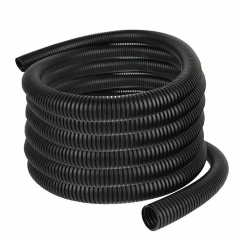 Description Picture 3 of item30M 1/4" 3/8" Protective Tube Split Wire Loom Conduit Polyethylene Black Color Insulation Corrugated Cable Sleeve Tube