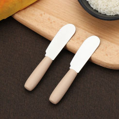 1PCS Mini Stainless Steel Spatula Scraper Knives Sandwich Cheese Slicer Spreader Butter Knife Kitchen Tool with Plastic Handle