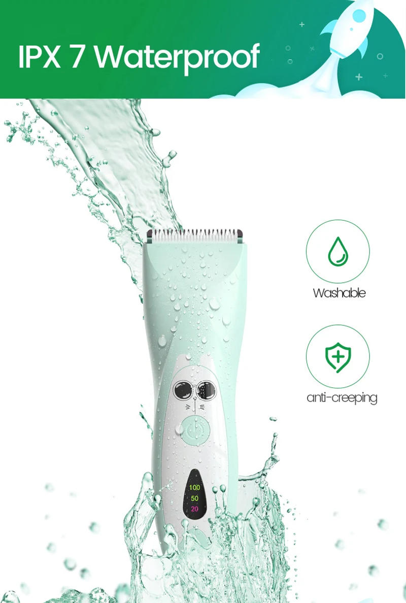 Description Picture 5 of itemQuiet Baby Hair Trimmer Electric Rechargeable Kids Hair Clipper for Children Sleep Haircut Safe Ceramic Blade Waterproof
