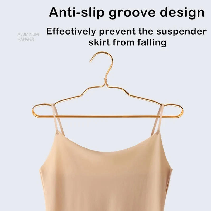 Description Picture 6 of itemAluminium Alloy Clothes Hangers 10pcs Coat Hangers Anti-slip Seamless Metal Drying Rack Wardrobe Organizer Clothing Storage Rack