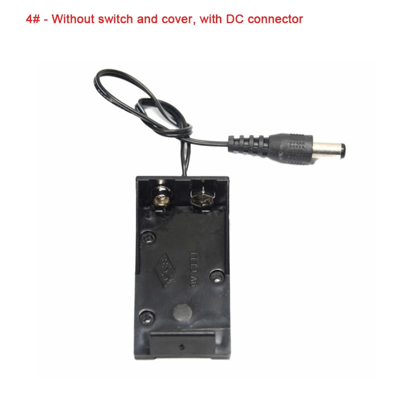 Description Picture 5 of itemMuti-sizes - 1Pcs Plastic 9V Battery Holder Box Case with Wire Lead 6F22 Battery Holder With/Without Switch,Cover,DC-Connector