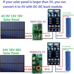 5X SD05CRMA 3.7V 4.2V Li-ion Li-Po Lithium Battery Charger Module for 5V 6V 9V 12V 18V 24V 48V Solar panel