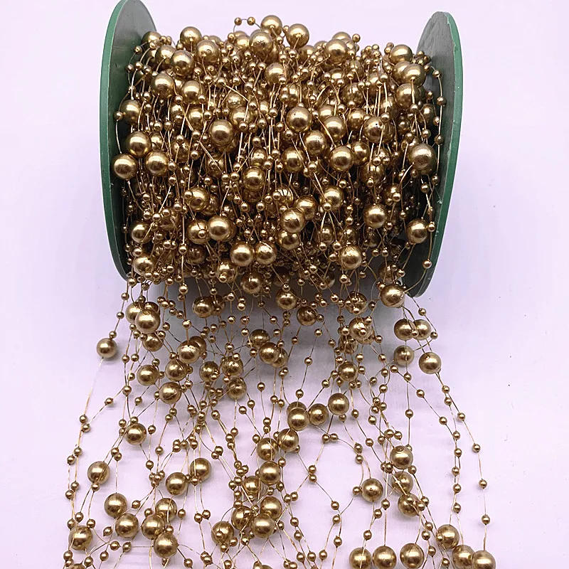 Description Picture 6 of itemNew 2pcs 1.3meters 3-8mm Fishing Line Artificial Pearls Flower Beads Chain Garland Flowers Wedding Party Decoration Diy