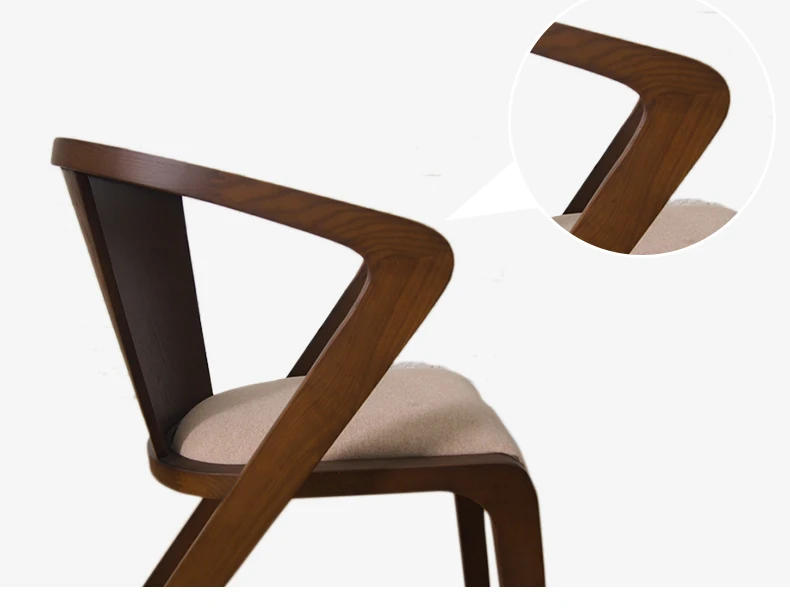 Description Picture 6 of itemModern Minimalist Designer Dining Chair Fashion Solid Wood Dining Chair Living Room Furniture Hotel Luxury Leisure Chair L 2PCS