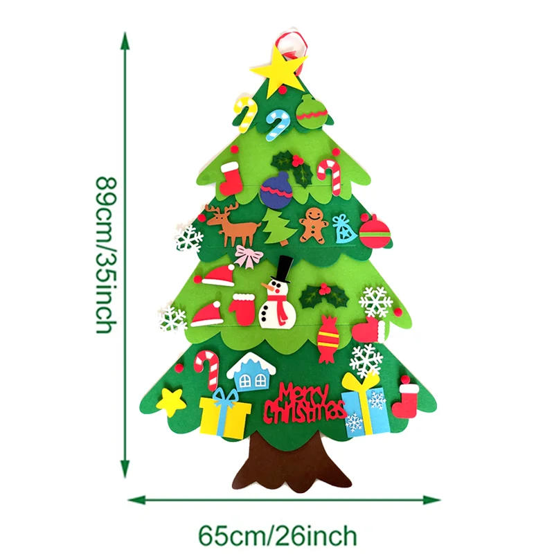Description Picture 6 of itemDIY Felt Christmas Tree Christmas Decoration for Home Navidad 2022 New Year Christmas Ornaments Santa Claus Xmas Kids Gifts