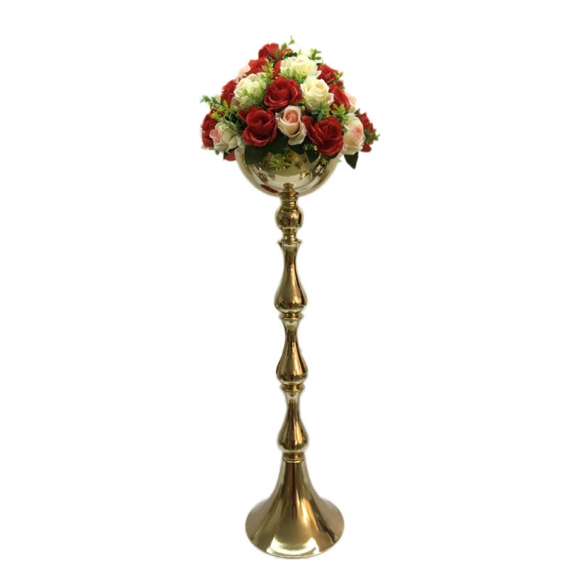 Description Picture 4 of item10 PCS Flower Vase Metal Flowers Stand Rack Wedding Table Centerpiece Pillar Floor Pot Event Road Lead For Party Home Decoration