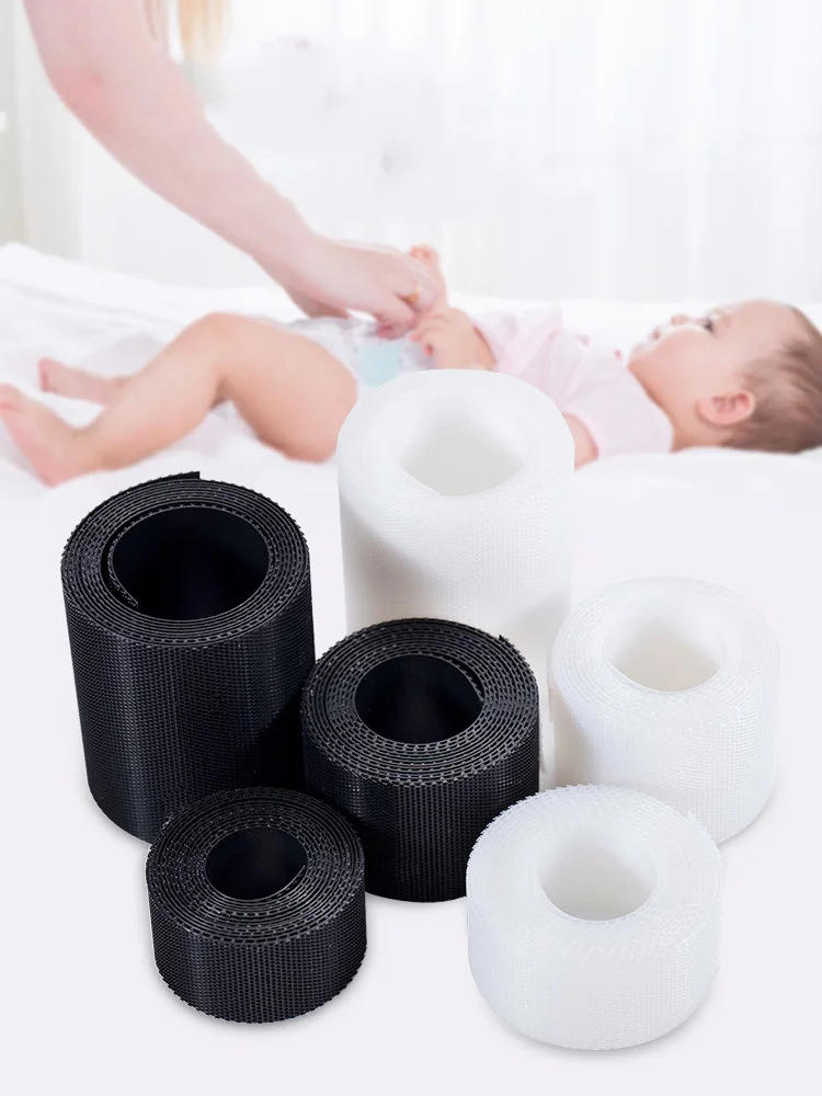 Description Picture 2 of item20/25/30/38/50mm Super Thin Soft Baby Tape Sticker Black White Kids Hoop and Hook Tapes  Adhesive Fastener Sewing Accessories