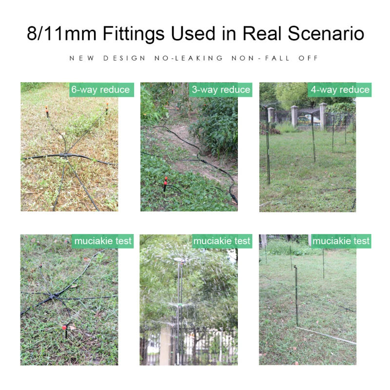 Description Picture 5 of item8/11mm Water Hose Connector Garden Irrigator Lock Coupling Adapter 3/8'' Watering Joints for Garden Tubing