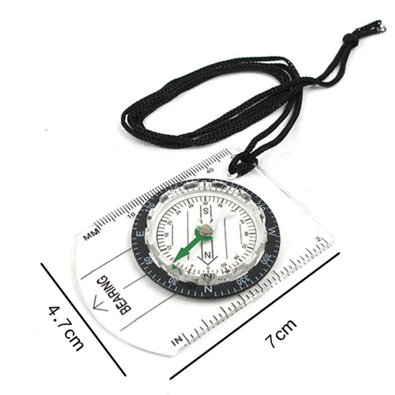 Description Picture 2 of itemOutdoor Camping Hiking Transparent Plastic Compass Compass Proportional Footprint Travel  Compass Tools travel kits
