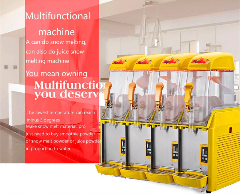 Description Picture 6 of itemCommercial Snow Melting Machine Cold Drink Machine Large Capacity Snow Mud Machine Slush Machine For Sale