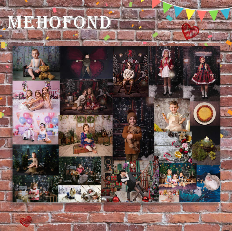Description Picture 3 of itemMehofond Photography Background Winter Christmas Window Curtain Snow Xmas Tree Kids Family Portrait Decor Backdrop Photo Studio