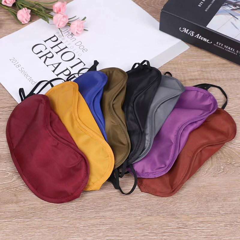 Description Picture 6 of item10Pcs Eye Masks Shade Patch Women Men Blindfold Travel Sleepmasker Soft Portable Eye Mask Black Fast Sleeping Eyeshade Cover