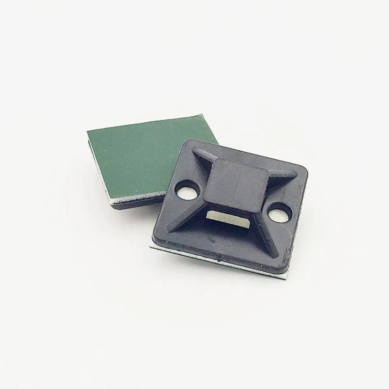 Description Picture 3 of itemCable tie mount Black White Zip Tie car Cable Wire Removable Wall Holder Mount Clip green glue Self Adhesive cable tie base