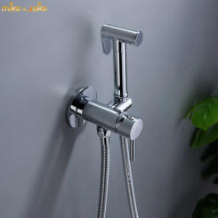 Chrome Toilet Bidet Sprayer wall shower Hot And Cold bidet Bathroom Solid Brass Shattaf Shower Faucet mixer tap