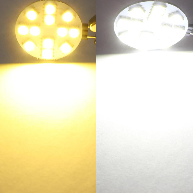 Description Picture 5 of itemG4 Led Round Bulb 12V 24V Spotlight Cabinet Marine Camper Range Hood Light 12 24 Volt Super Flat Lamp Reading Lights On Car