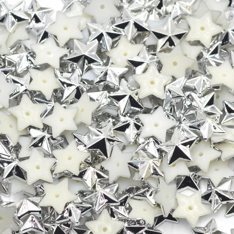 Description Picture 6 of itemKALASO 50Sets Silver Gold Black Plated Acrylic Star Punk Studs Rivets Spikes for Shoes Bag Garment Decoration Accessories 13mm