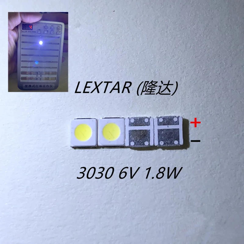 Description Picture 6 of item100pcs 3030 Backlight High Power LED DOUBLE CHIPS 1w 1.5W 2w 3V-3.6V 6v 9V lextar JUFEI AOT Cool white PT30A66 TV
