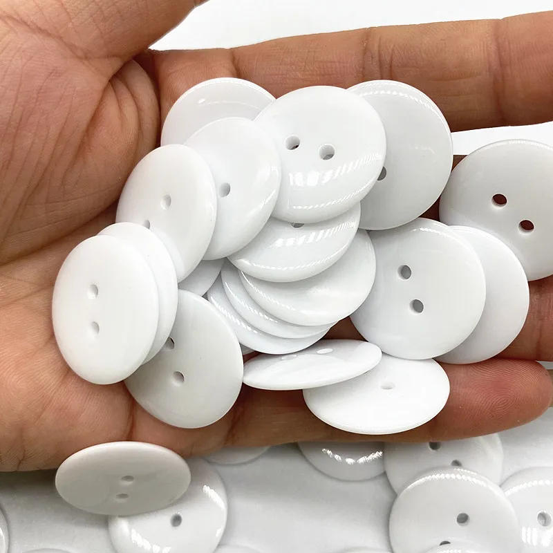 Description Picture 2 of itemNew 9--25mm Two Holes  White Small Buttons Suit Pad Button Bread Round Resin Sewing Buttons Diy Scrapbooking