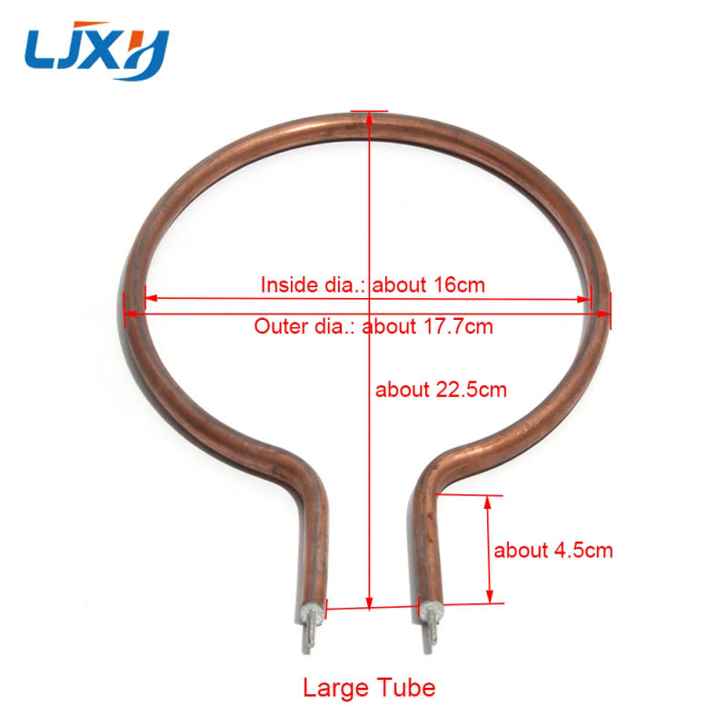 Description Picture 2 of itemLJXH Single Circle Heating Tube Electric Wok Accessories Circular Rod Copper/Iron plated Copper Coil Pipe Electrothermal Heater