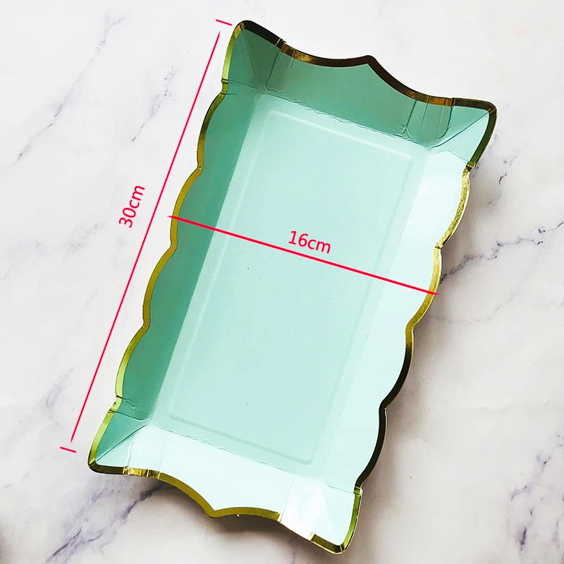 Description Picture 2 of itemBronzing Solid Color Disposable Tableware Party Paper Plates Cup Wedding Carnival Decoration Birthday Baby Shower Party Supplies