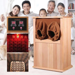Far Infrared Foot Sauna Solid Wood Bubble Foot Barrel  Personal Care Appliances  Home Sauna Spa Infared Sauna Heater Cabin Room