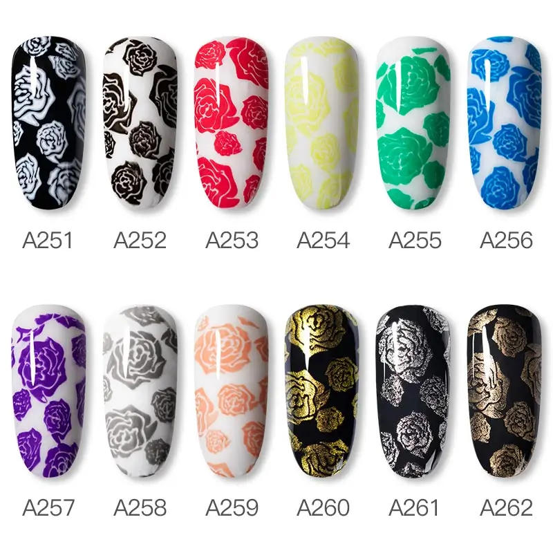 Description Picture 4 of itemROSALIND Stamping Printing Gel Nail Polish Semi Permanent Hybrid For Manicure Art Design Varnish Poly Nail Gel UV Base Top Coat