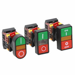 APBB-22N-25N PPBB-30N Start-stop Double Pushbuttons Switch With LED Lamp(Mounting hole 22mm 25mm 30mm)(DC12/24/36 AC220/380V