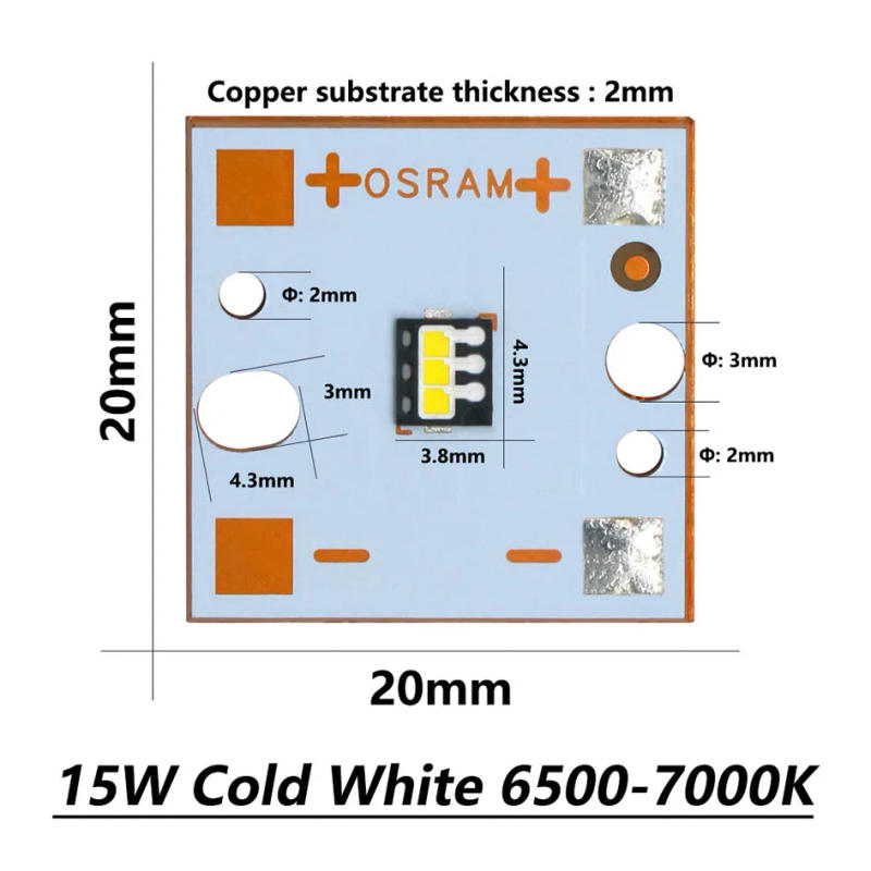 Description Picture 2 of itemLED Car Driving Headlight Chip Lamp Beads 15W DC9-11V 20W DC12-14V 25W DC15-17V Cool White 6500-7000K Light Lamp Car Accessories