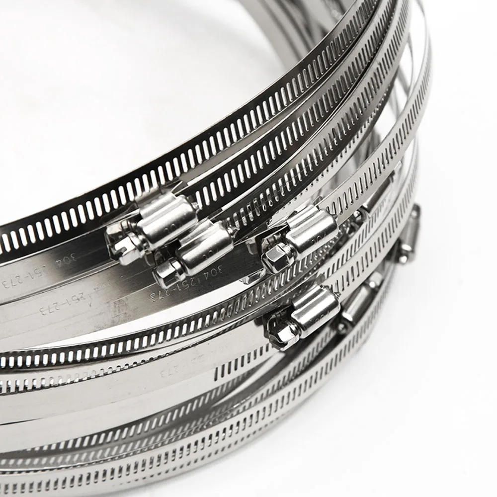 Description Picture 3 of item1pcs/Lot Large Size Stainless Steel 304 Worm Drive High Gulity Hose Clamp - Fuel Pipe Tube Clips Water