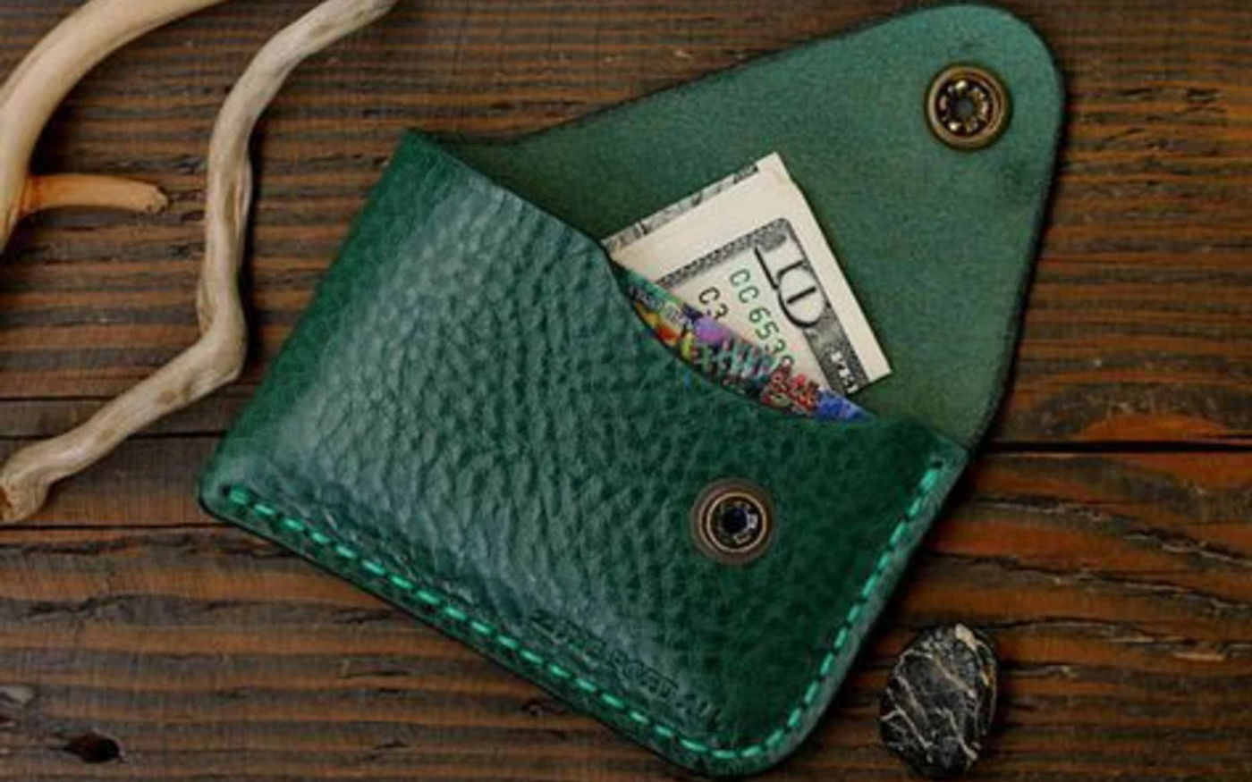 Description Picture 4 of item105x78mm DIY leather craft coin bag card holder small snap button  die cutting knife mould hand punch tool pattern