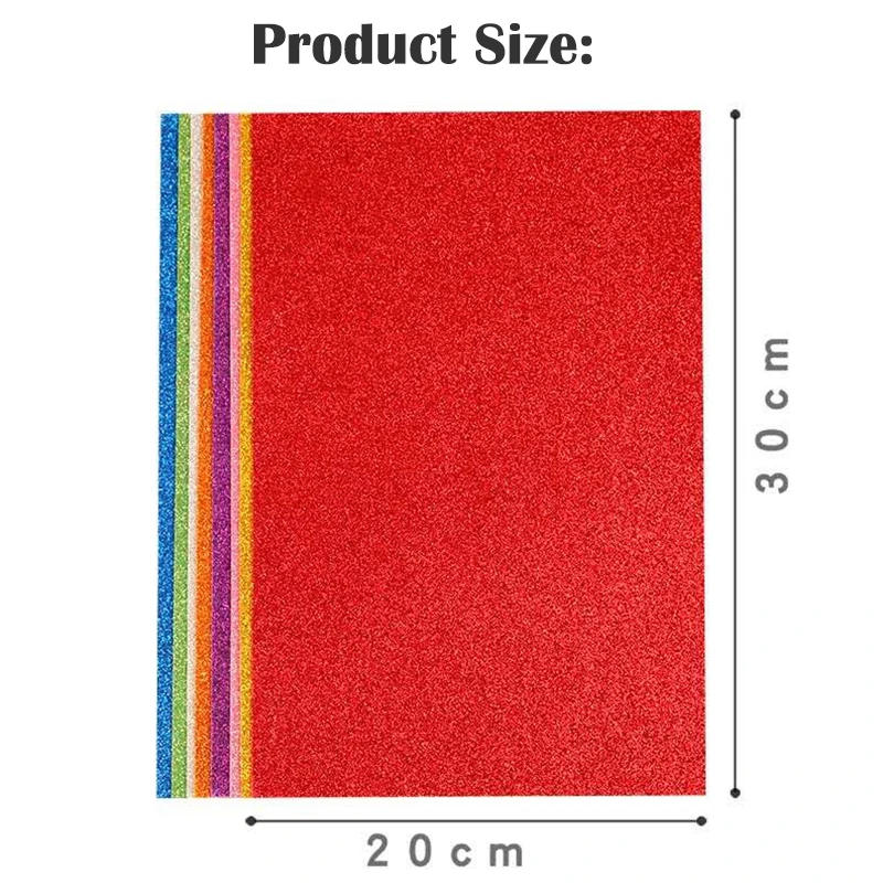 Description Picture 6 of item5Pcs Glitter Foam Paper Sparkles Paper A4 Without Glue for Children's Craft Activities DIY Cutters Flash Handcraft Foam Paper