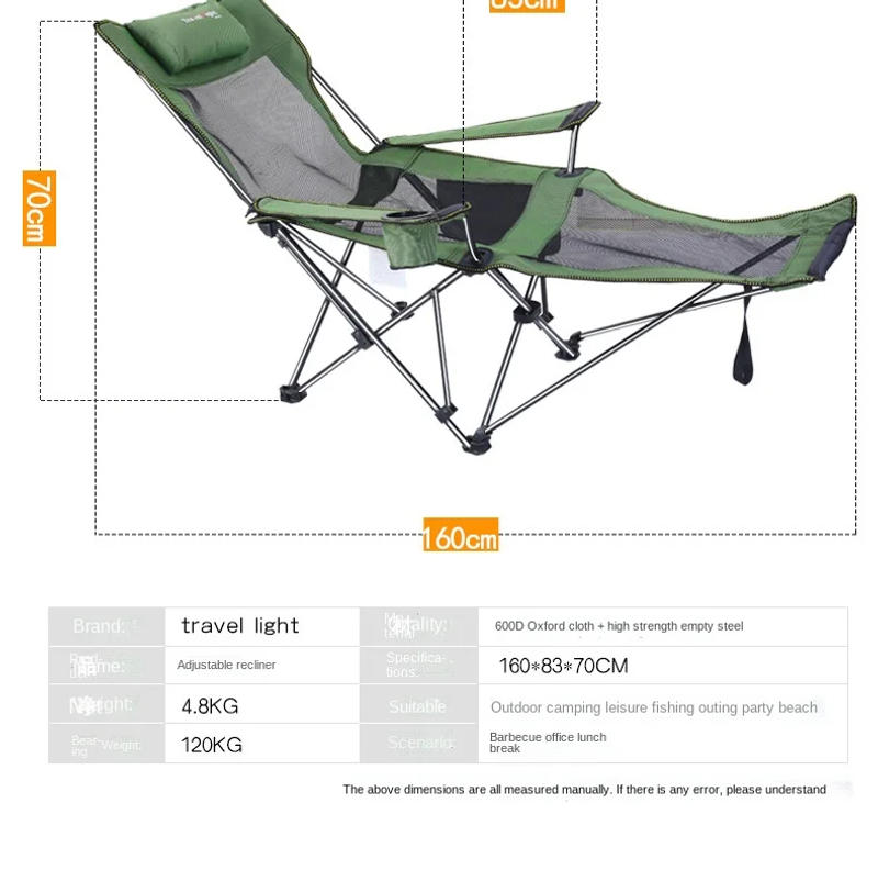 Description Picture 2 of itemBeach With Bag Portable Folding Chairs Fishing Camping Chair Seat Oxford Cloth Lightweight Seat for stainless steel
