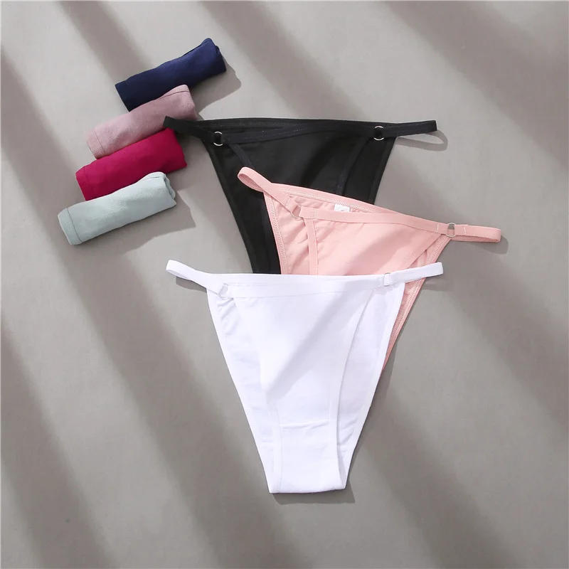 Description Picture 5 of item4/5PCS/Set Sexy Underwear Cotton Panties Women Lingerie Female Underpant Hoop Design Waistband Brief Intimate Bikini Panty Woman