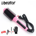 2-in-1hair straightener comb hair brush hair curler professional white pink red electric curling iron hair style flat iron Fast