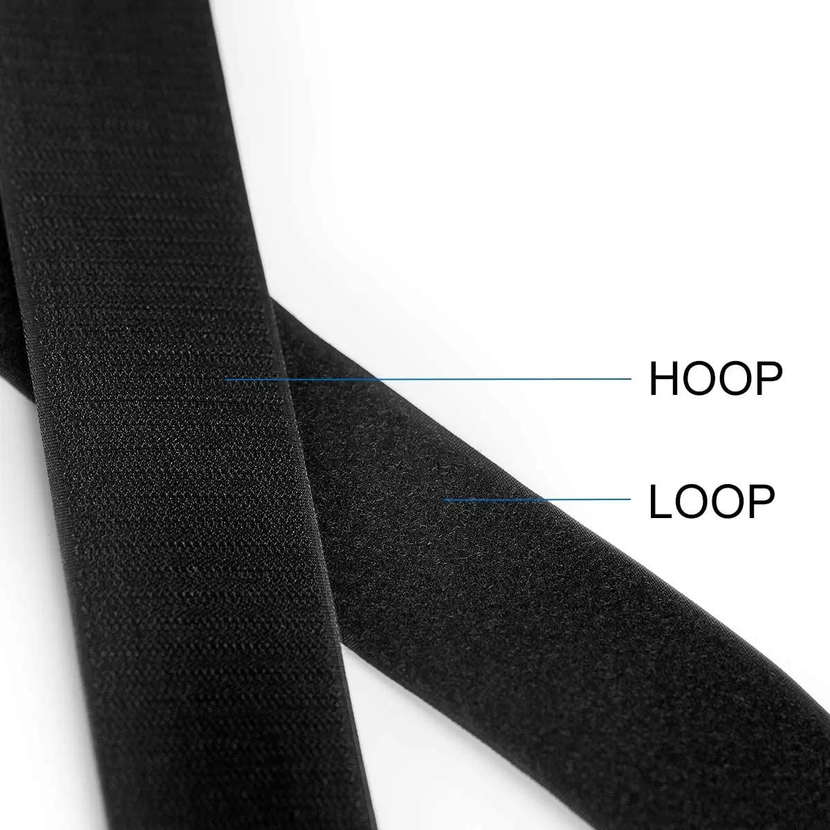 Description Picture 3 of item5M Black and White Non-Adhesive Hook and Loop Fasteners Strong Tape Nylon Fabric Magic Tape for DIY Sewing Accessories 16mm-150