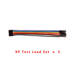 9P Test Lead Set for Kingst Logic Analyzer, Test Cables, Silicone Wire, 5pcs