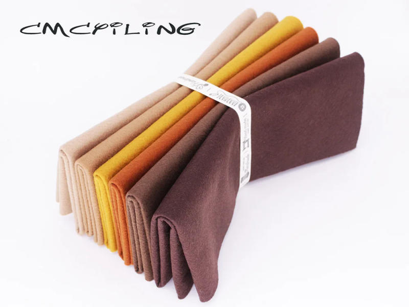 Description Picture 4 of itemCMCYILING Brown Soft Felt Fabric For Needlework DIY Sewing Dolls Crafts/Patchwork Non-Woven/Polyester Cloth 25cmx28cm 6Pcs/Lot