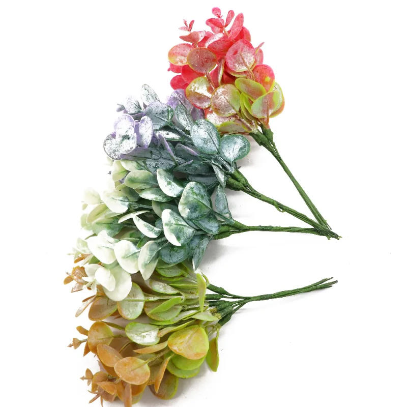 Description Picture 5 of item6 Pcs Eucalyptus Bouquet Tree Branches Silk Artificial Leaves Home Decoration DIY Flower Arrangment Plant Faux Foliage Wreath