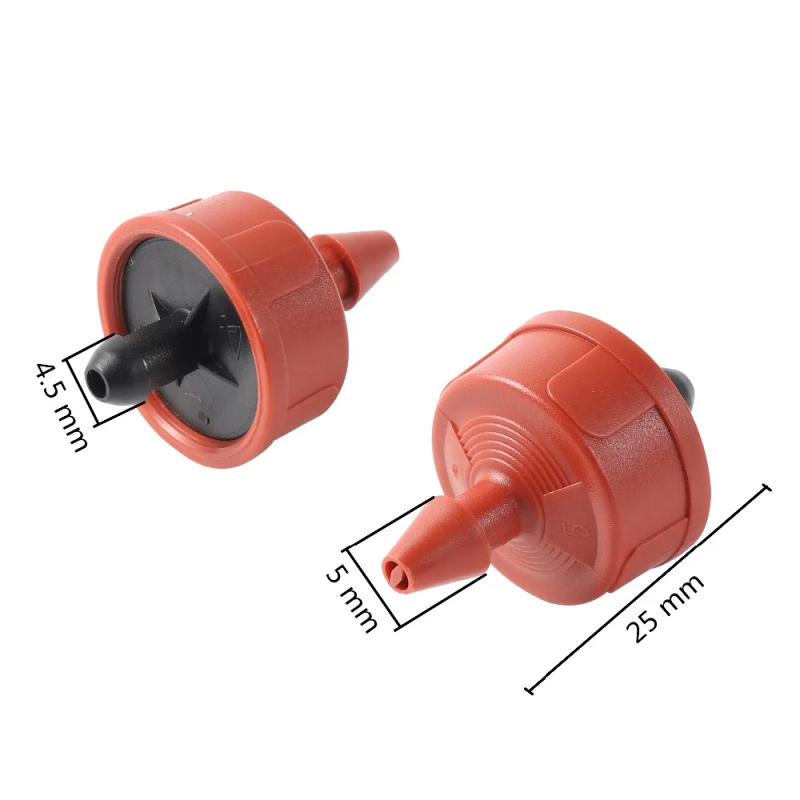 Description Picture 6 of item50Pcs Pressure Compensate Emitter 2L4L 8L Garden Drip Compensation Regulator Greenhouse Agriculture Steady Flow Watering Dripper