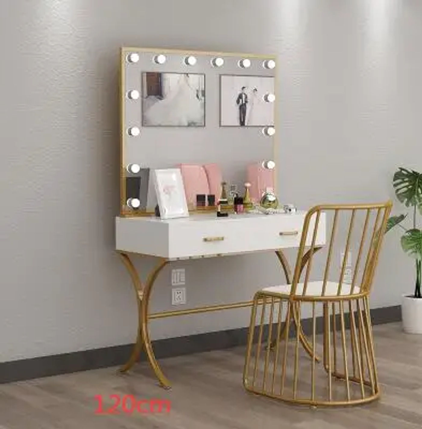 Description Picture 4 of itemPhoto studio makeup desk with lights professional wedding dress shop makeup desk led light bulb makeup dresser beauty salon dedi