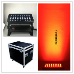 2pcs with case IP65 outdoor dmx rgbw Wall Washer 36*10w rgbw 4in1 waterproof led stage wash washers strobe beam city color light