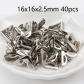 silver 16x16mm 40pcs