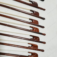 free shippingAdvanced Baroque Bow Snakewood Round Stick Mongolian  White Horsehair Well Balanced Violin/ Viola/ Cello Bow