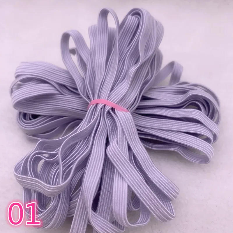 Description Picture 4 of item5 Yards/lot 7mm Hight-Elastic Bands Spool Sewing Band Flat Elastic Cord Diy Handmade Sewing Materials